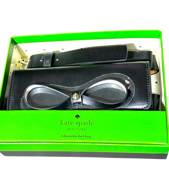 New Kate Spade Black Bow Belt Bag - Picture 9 of 11